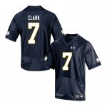 Notre Dame Fighting Irish Men's Brendon Clark #7 Navy Under Armour Authentic Stitched College NCAA Football Jersey HXL4199VN